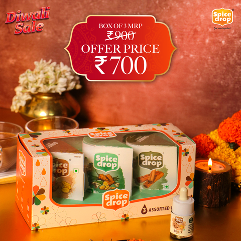 DIWALI GIFT | Bestseller Gift Box of 3- Ginger, Cinnamon and Lemongrass Ginger