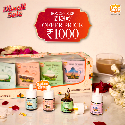 Diwali GIFT | Tea Lovers Gift Box of 4- Exotic Chai Masalas from all across India