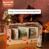DIWALI GIFT | Bestseller Gift Box of 3- Ginger, Cinnamon and Lemongrass Ginger
